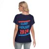 Picture of Scarf Mousey Womens T-Shirt Loose V-Neck - 2024